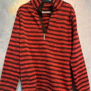 Nautica boys red and black sweater shirt  size 6
